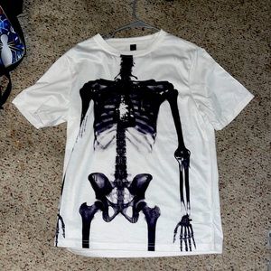 Y2K SKELTON WHITE TEE